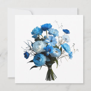 Blue & Whiite Flowers Card