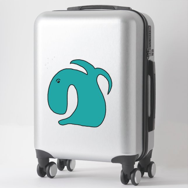 Blue whimsical fish (Suitcase)