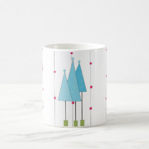 Blue Whimsical Trees Coffee Mug