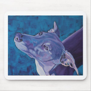 Blue Whippet Mouse Mat