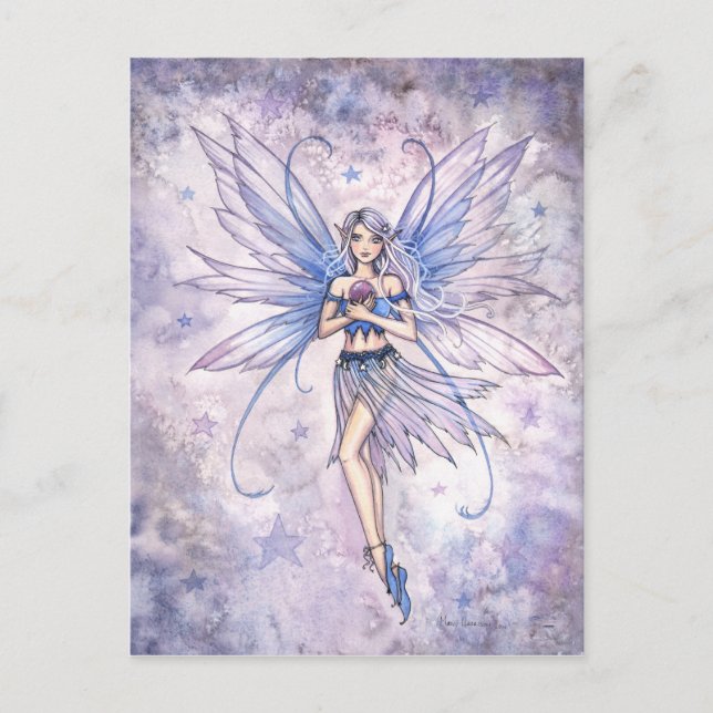 Blue Whisper Fairy Postcard (Front)