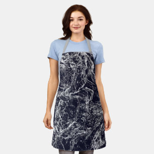 Blue/White Abstract Apron