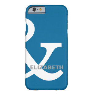 Blue White Ampersand Lovers Names Matching Right Barely There iPhone 6 Case