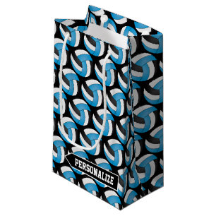  Blue,White and Black 🏐 Volleyball - Personalise Small Gift Bag