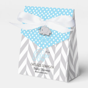 Blue, White and Grey Elephant Favour Box