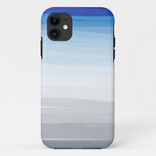 Blue, White and Grey Watercolor iPhone 11 Case