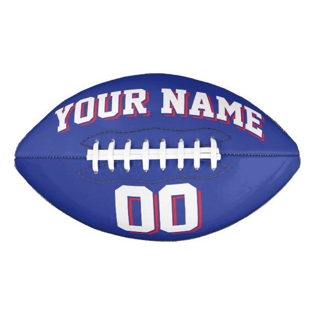 BLUE WHITE AND RED Custom Football American Football (Front)