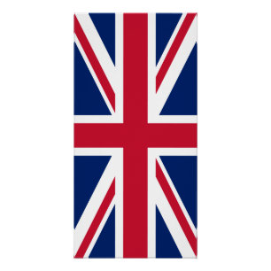 Blue White and Red Union Jack Poster