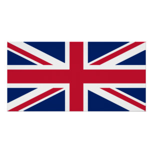 Blue White and Red Union Jack Poster