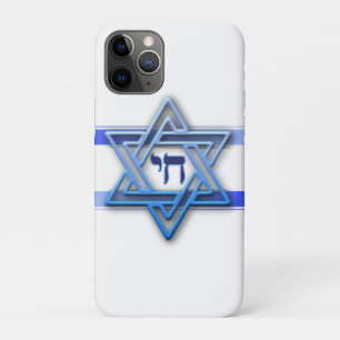 Blue White and The Star of David iPhone 11 Pro Case