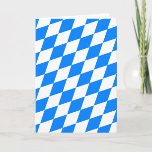 Blue & White Argyle Pattern Card