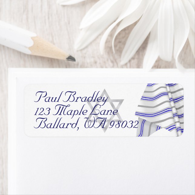 Blue, White Bar Mitzvah Prayer Tallit Shawl Jewish (Insitu)