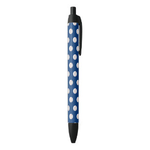 Blue White Baseball Sport Players Ball Red Black Ink Pen