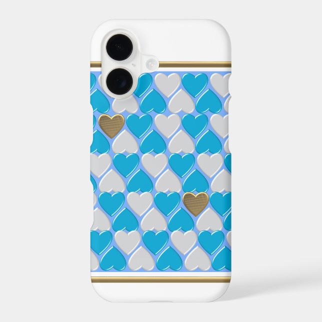 Blue, white Bavarian pattern. Case-Mate iPhone Cas (Back)
