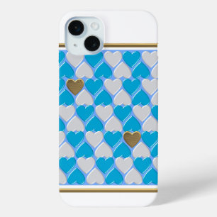 Blue, white Bavarian pattern. Case-Mate iPhone Cas 15 Mini Case