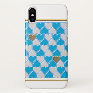 Blue, white Bavarian pattern. Case-Mate iPhone Cas X Case