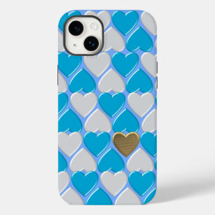 Blue, white Bavarian pattern. Case-Mate iPhone 14 Plus Case