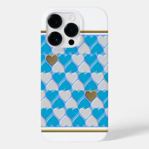 Blue, white Bavarian pattern. Case-Mate iPhone 14 Pro Case