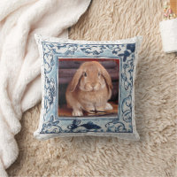 Blue & White Bunny Rabbit Pet Photo Dedham Delft