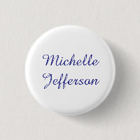 Blue & White Calligraphy Elegant Chic Modern