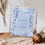 Blue White Cards & Gifts Elegant Chinoiserie Sign<br><div class="desc">This chinoiserie-inspired design features elegant botanical florals and greenery in delft blue and white. Personalise the invite with your details and if you want to further re-arrange the style and placement of the text,  please press the "Click to customise further" button.</div>