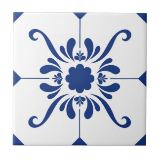 Blue White  Ceramic Tile