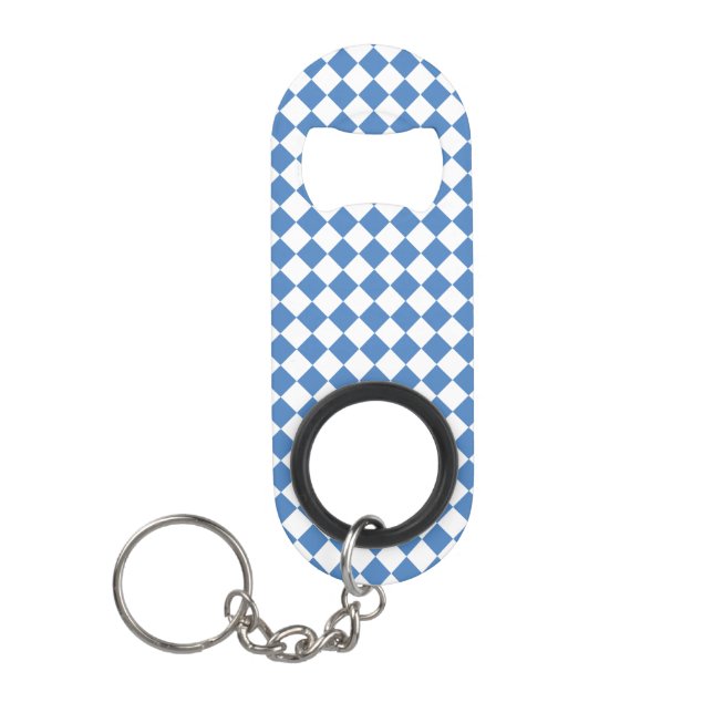 Blue White Chequered Diamond Pattern (Front)