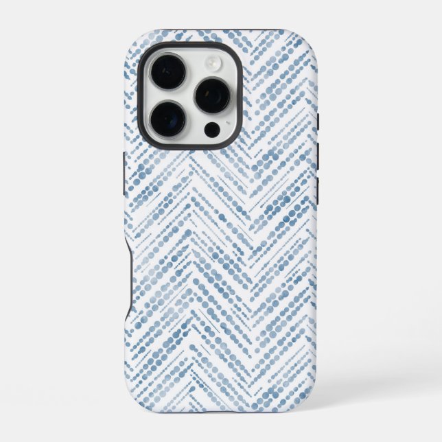 Blue white chevron arrows coastal phone case  (Back)