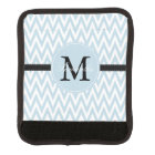 Blue White Chevron Monogram
