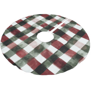 Blue White Chic Floral Brushed Polyester Tree Skirt