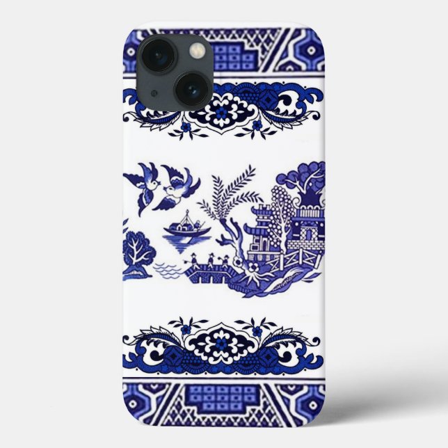 Blue & White China Blue Willow Design Case-Mate iPhone Case (Back)