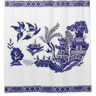 China Blue Shower Curtains Zazzle Co Uk