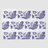Blue & White China Blue Willow Design