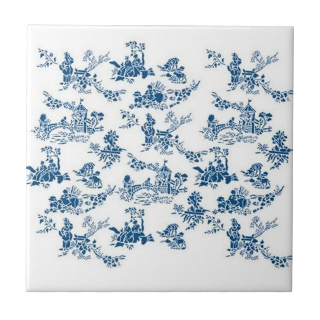 Blue & White China Tile Pattern # 102A (Front)