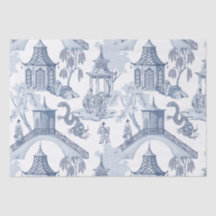 Blue & White Chinese Pattern Wrapping Paper