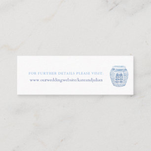 Blue White Chinese Pottery Wedding Website Insert