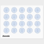 Blue White Chinoiserie Floral Coastal Wedding Classic Round Sticker (Sheet)