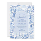 Blue White Chinoiserie Floral Garden 50th Birthday