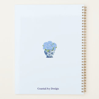 Blue & White Chinoiserie Floral Nantucket Notebook Planner
