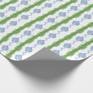 Blue & White Chinoiserie Garland Grandmillennial Wrapping Paper