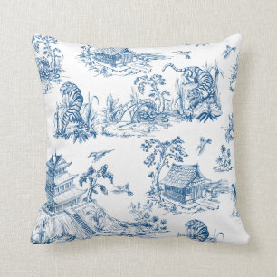 Blue & White Chinoiserie Pillow