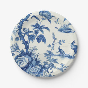 Blue & White Chinoiseries  Paper Plate