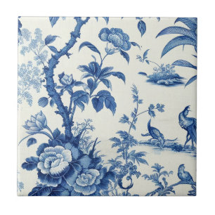 Blue & White Chinoiseries Tile