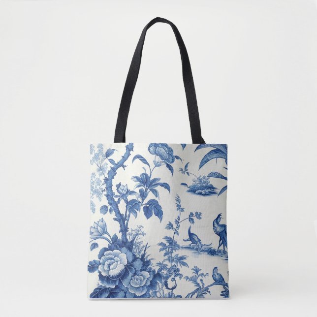 Blue & White Chinoiseries  Tote Bag (Front)