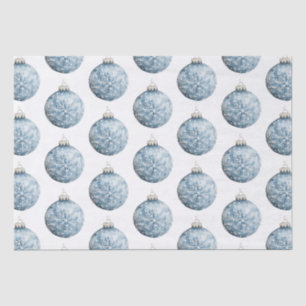 Blue White Christmas Snowflakes Ornaments Tissue Paper