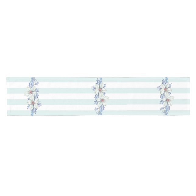 Blue & White Christmas Table Runner (Horizontal)