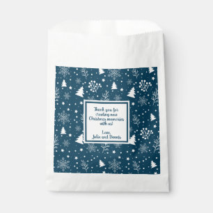 Blue & White Christmas Trees Party  Favour Bags