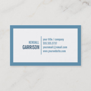 Blue / White Clean Modern Business Card