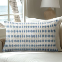 Blue & White Coastal Geometric Pattern