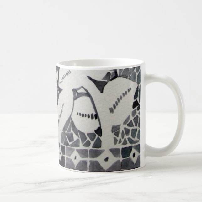 Blue & White Coffee Mug (Right)